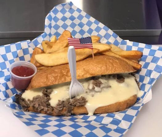 Eddy’s cheesesteak sandwich includes white cheese sauce, a different take on the classic. The shop is open Wednesday - Sunday at 198 NE Santiam Blvd., Mill City.