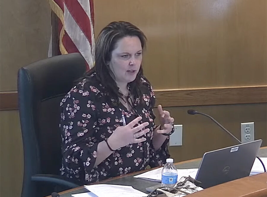 Marion County Commissioner Danielle Bethell discusses a plan to fund development in Downtown Gates Jan. 11 through $120,000 in state lottery dollars. Stephen Floyd