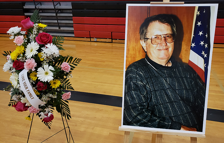 The life of long-time Santiam Canyon leader Mike Long was celebrated with a service March 18 in the Santiam High School gym. James Day